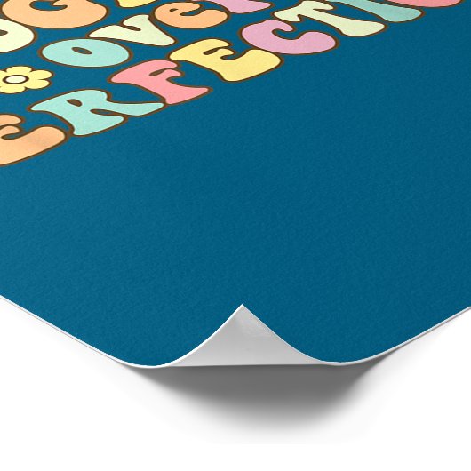 Progress Over Perfection Motivational Back To Scho Poster (Ecke)