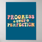 Progress Over Perfection Motivational Back To Scho Poster (Vorne)