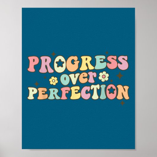 Progress Over Perfection Motivational Back To Scho Poster (Vorne)