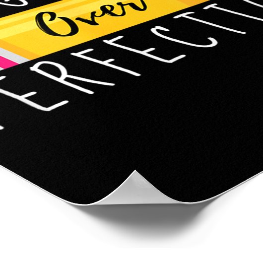 Progress Over Perfection Motivational Back To Scho Poster (Ecke)