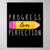 Progress Over Perfection Motivational Back To Scho Poster (Vorne)