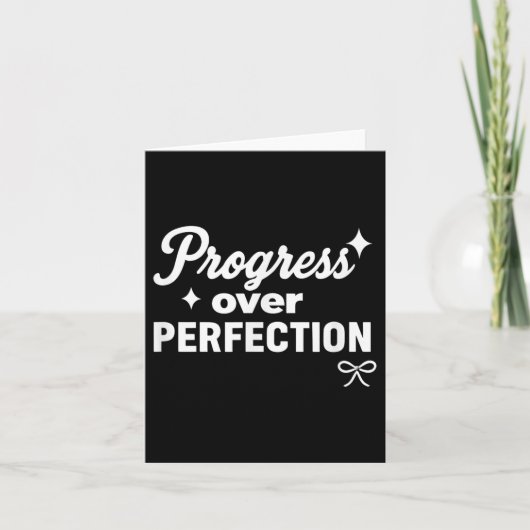 Progress Over Perfection Motivational Christian Se Karte (Vorderseite)