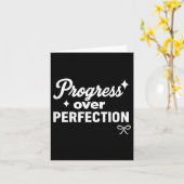 Progress Over Perfection Motivational Christian Se Karte (Gelbe Blume)