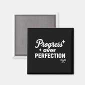 Progress Over Perfection Motivational Christian Se Magnet (Vorderseite/Rückseite)