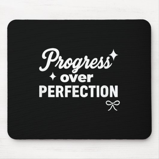 Progress Over Perfection Motivational Christian Se Mousepad (Vorne)