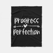 Progress Over Perfection Motivational  Fleecedecke (Vorderseite)