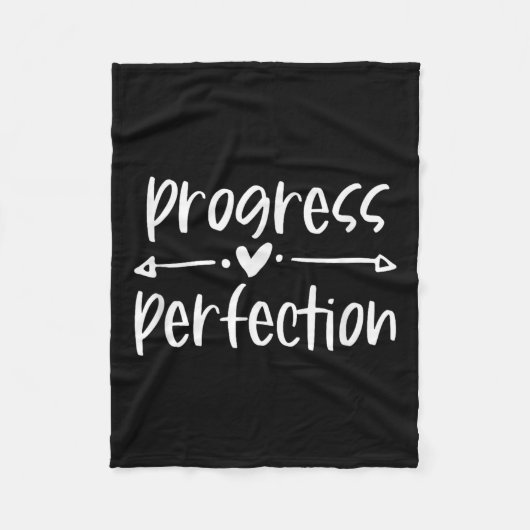 Progress Over Perfection Motivational Fleecedecke (Vorderseite)