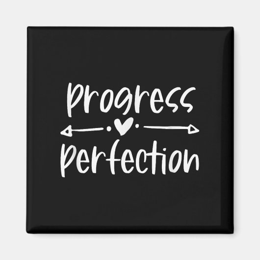 Progress Over Perfection Motivational Magnet (Vorne)