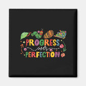 Progress Over Perfection Motivational Teacher For Magnet (Vorne)