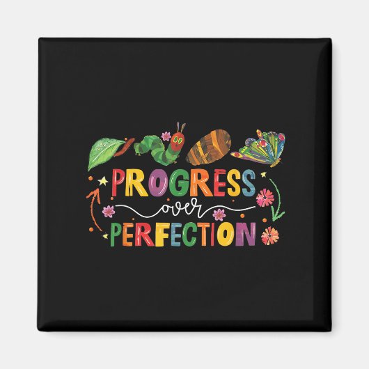 Progress Over Perfection Motivational Teacher For Magnet (Vorne)