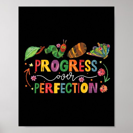 Progress Over Perfection Motivational Teacher For Poster (Vorne)