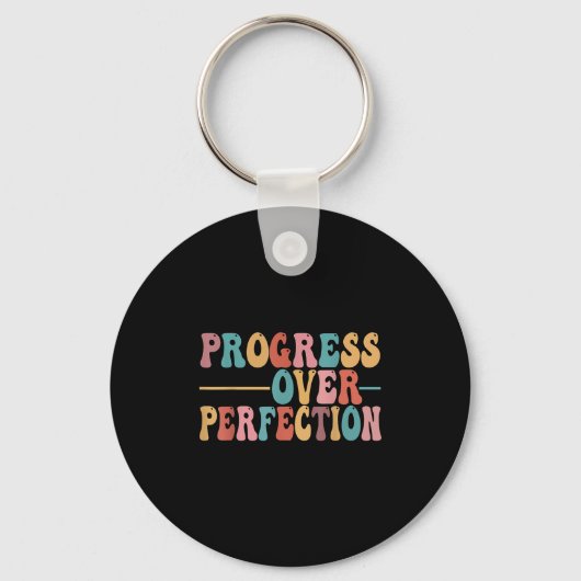 Progress Over Perfection Motivational Teacher For Schlüsselanhänger (Vorderseite)