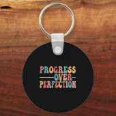 Progress Over Perfection Motivational Teacher For Schlüsselanhänger (Vorderseite)