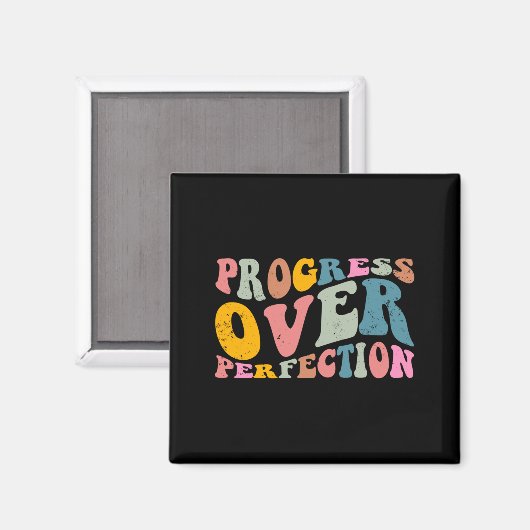 Progress Over Perfection Motivational Teacher Long Magnet (Vorderseite/Rückseite)