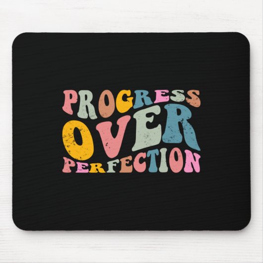 Progress Over Perfection Motivational Teacher Long Mousepad (Vorne)