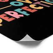 Progress Over Perfection Motivational Teacher Men  Poster (Ecke)