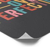 Progress Over Perfection Motivational Teacher Retr Poster (Ecke)