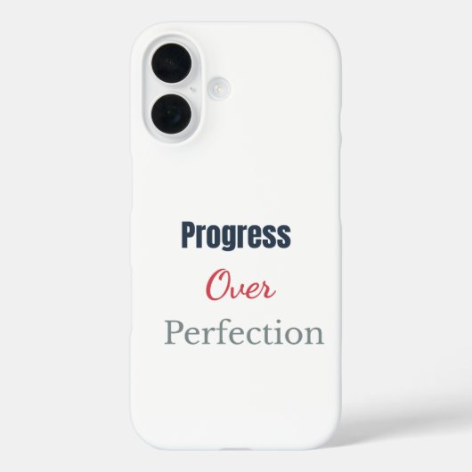 Progress Over Perfection – Motivational Typograph Case-Mate iPhone Hülle (Rückseite)