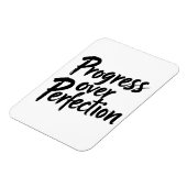 Progress Over Perfection - Motivierend Handschrift Magnet (Linke Seite)