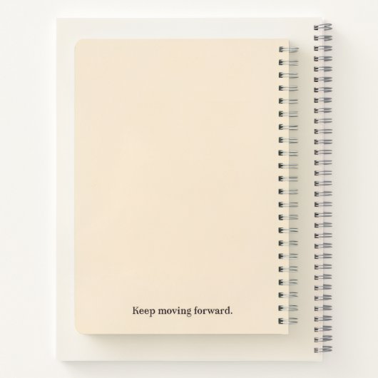 "Progress over Perfection" - Motivierend Spiral ni Notizblock (Rückseite)