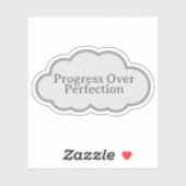 Progress Over Perfection - Relatable Cloud Sticker (Blatt)