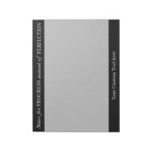 PROGRESS / PERFEKTIVE individuelle Notebooks Notizblock (Rotiert)