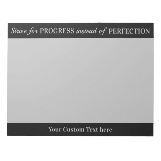 PROGRESS / PERFEKTIVE individuelle Notebooks Notizblock (Vorderseite)