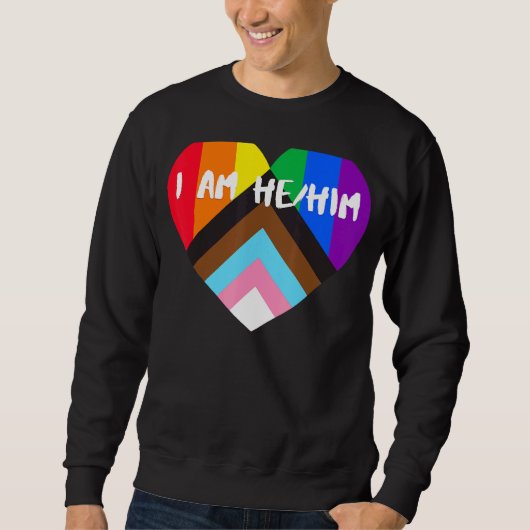Progress Priart Heart Flag Ich bin Er Sweatshirt (Vorderseite)