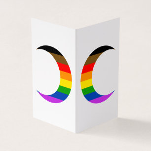 Progress Pride Crescent Moons Grußkarte Visitenkarten