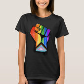 Progress Pride fist T - Shirt (Vorderseite)