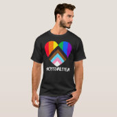 Progress Pride Flag Herzinklusivität T-Shirt (Vorne ganz)