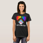 Progress Pride Flag Herzinklusivität T-Shirt (Vorne ganz)