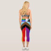 Progress Pride Flag LGBTQ+ Capri Leggings (Rückseite)