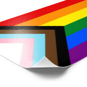 Progress Pride Flag LGBTQ+ Fotodruck (Ecke)