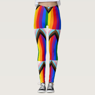 Progress Pride Flag LGBTQ+ Leggings