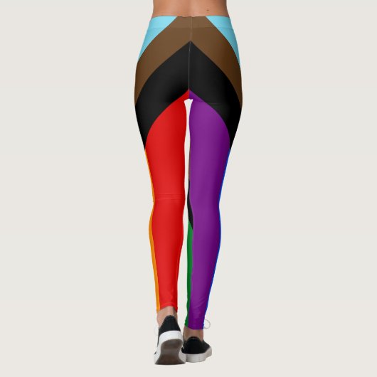 Progress Pride Flag LGBTQ+ Leggings (Rückseite)