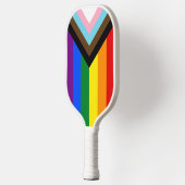 Progress Pride Flag LGBTQ+ Pickleball Schläger (Links)