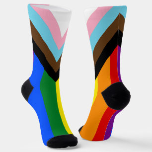 Progress Pride Flag LGBTQ+ Socken