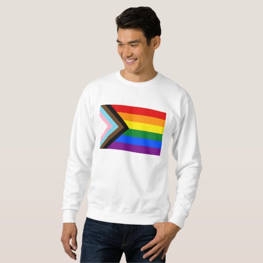 Progress Pride Flag LGBTQ+ Sweatshirt (Vorne ganz)