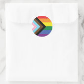 Progress Pride Flag   Runder Aufkleber (Tasche)