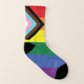Progress Pride Flag Socken (Links - Innen)