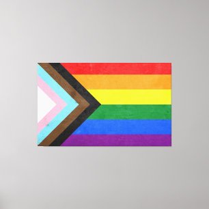 Progress Pride-Flagge Leinwanddruck