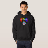 Progress Pride Heart Flag Liebe hat keine Grenzen Hoodie (Vorne ganz)