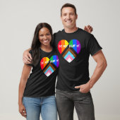 Progress Pride Heart Flag nicht leugnen uns T-Shirt (Unisex)