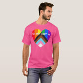 Progress Pride Heart Flag nicht leugnen uns T-Shirt (Vorne ganz)