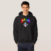 Progress Pride Heart Flag Trans Que Hoodie (Vorne ganz)