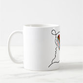 Progress Pride Heart Line Art Kaffeetasse (Links)