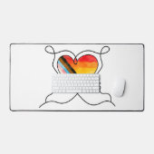 Progress Pride Heart Line Art Schreibtischunterlage (Tastatur & Maus)