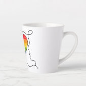 Progress Pride Herz Line Art Milchtasse (Rechts)