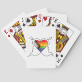 Progress Pride Herz Line Art Spielkarten (Rückseite)